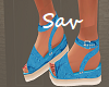 Blue Sparkle Sandals