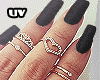 Nails + Rings Black