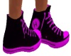 purple n black sneakers
