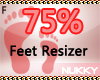 !N %75 Female Feet Scale
