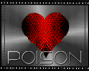 |P| Floating Heart Red
