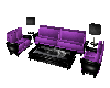 sofa set purple & black