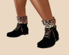 Black Boots/Leopard Sock