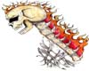 Skull Spine with flames