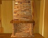 Brick fireplace