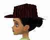 PF Red pinstripe Fedora