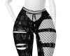 punk leather fishnet