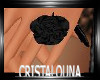 Gothic black rose ring