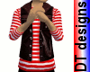 vest and sweater emo red