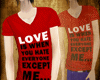 [Zn] Love red T-shirt