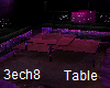 Purple pink blue table