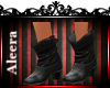 [A6] Black Leather Boots