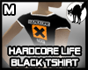 Hardcorelife blk tee M