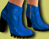 $ Leather Heels Blue