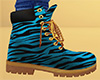 Teal Stripe Work Boots 2 (M)