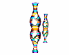Rainbow colored vase