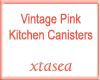Vintage Pink Canisters