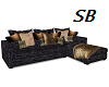 SB* Black Velvet Sofa *S