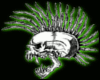 [DD] green mohawk skull