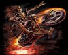 Skeleton biker poster
