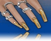🌻GoldBlack Nails+Ring
