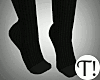 T! Cosy Long Black Socks