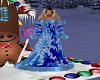 CHRISTMAS BLUE SNOW GOWN