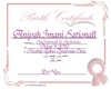 Cyn BabyGirl Birth Certi