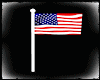 USA FLAG ON A WHITE POLE