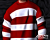 Red Striped Ov. Sweater