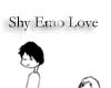 Shy emo love sticker