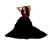 black red gown