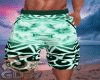 teal hawiian swim shorts
