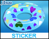 STICKER Float Ring BLUE