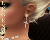 Anim Gold Cross Earings