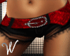 *W* Black Red Shorts R