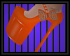 Pvc Orange Bow Shoes