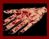 blood splattered hand