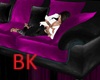 BK>Pink Leather Couch