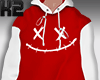 Hoodie Red White