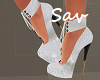 White Sparkle Heels
