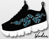w" snake shoes blue