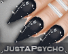 Cute Black Nails & Rings
