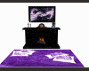 Black purple fireplace