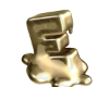 Melted GOLD Letters E