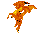 LS sticker dragon orange