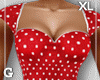 Red White Polka Dot XL