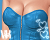 VK. Zip Up Corset Blue