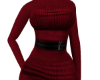 D:Red Sweater Dress