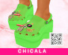 Ch: Green Trans Crocs